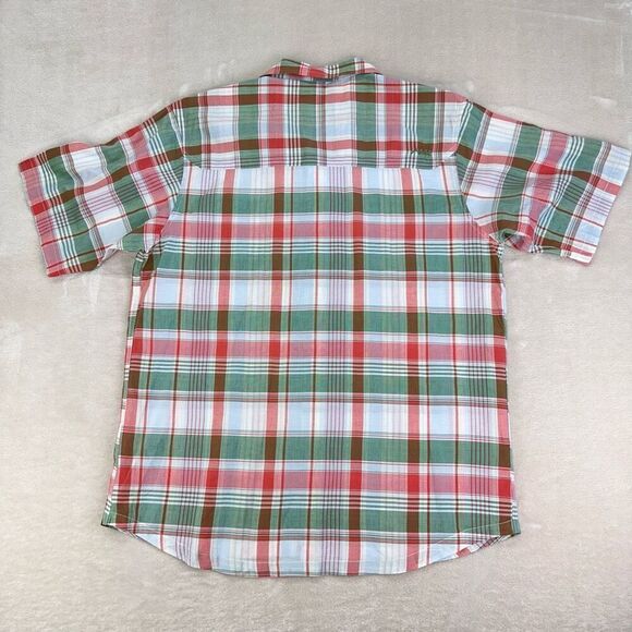 Mountain Khakis Shirt Mens Medium Green Red Tartan Plaid SS Hiking Button Up - Picture 3 of 8